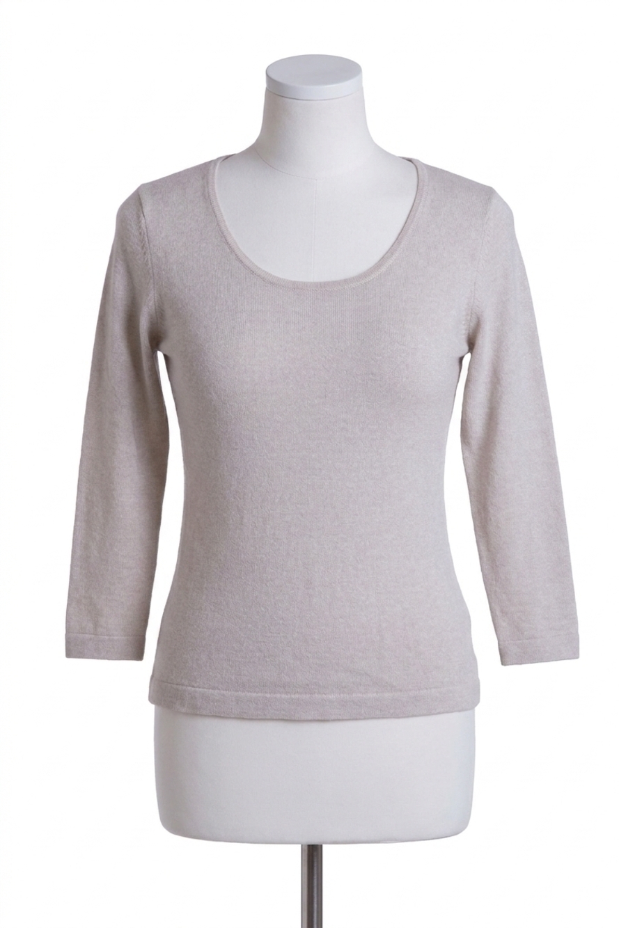 NEW ANGEL long sleeve scoop neck sweater in gray
